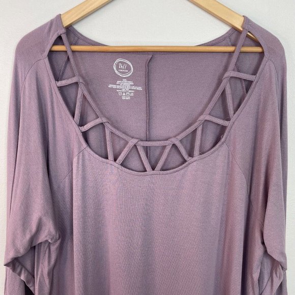 Maurices Top XXL Purple 3/4 Sleeve Stretch Knit Shirt Women's Casual - Picture 2 of 11